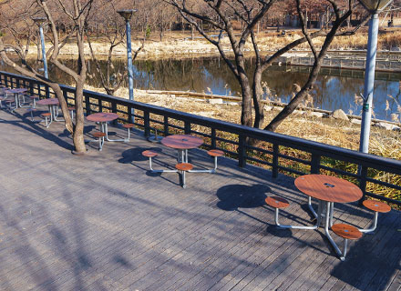 Seoul Forest Picnic Table adopted by BTS fans